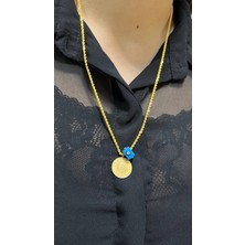 Kuyumcu Nurettin 5 gr (GRAM) Altın Çeyrekli Kolye 14 Ayar