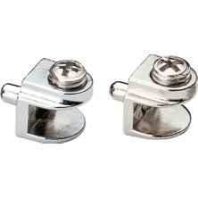 Ayder Mobilya Aksesuarları Cam Raf Tutucu Pimli Nikel 5 mm Metal Vidalı