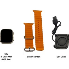 Case 4U C4U I8 Ultra Max Watch Akıllı Saat Arama Bildirim Okuma Erkek Kadın Ios Android Hd Ekran