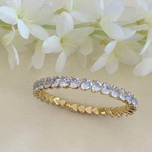 Kyver Kelepçe Bileklik Esnek Kalp Suyolu Bileklik Gold 21cm