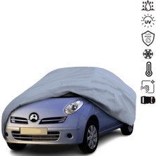 Teksin Nissan Micra (2003-2013) Araba Brandası Miflonlu Su Geçirmez 4 Mevsim Araba Brandası