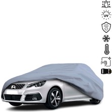 Teksin Peugeot 308 Sw 2 (2013-2021) Araba Brandası Miflonlu Su Geçirmez 4 Mevsim Araba Brandası