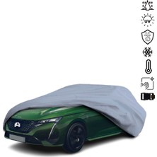 Teksin Peugeot 308 3 (2021-) Araba Brandası Miflonlu Su Geçirmez 4 Mevsim Araba Brandası