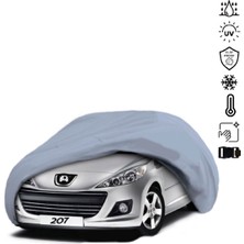 Teksin Peugeot 207 (2006-2012) Araba Brandası Miflonlu Su Geçirmez 4 Mevsim Araba Brandası