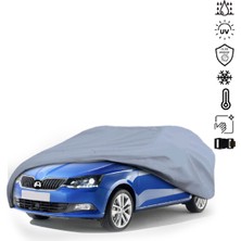 Teksin Skoda Fabia 3 Station Wagon (2014-2021) Araba Brandası Miflonlu Su Geçirmez 4 Mevsim Araba Brandası