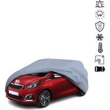 Teksin Peugeot 108 Top (2018-) Araba Brandası Miflonlu Su Geçirmez 4 Mevsim Araba Brandası