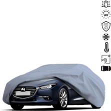 Teksin Mazda 3 4 Sedan (2019-) Araba Brandası Miflonlu Su Geçirmez 4 Mevsim Araba Brandası
