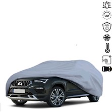 Teksin Seat Ateca Araba Brandası Miflonlu Su Geçirmez 4 Mevsim Araba Brandası