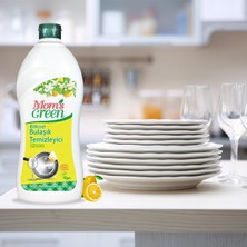 Mom's Green 2'li Set Bitkisel Elde Bulaşık Temizleyici Limon - Mutfak Krem Temizleyici Limon 2x 750 ml