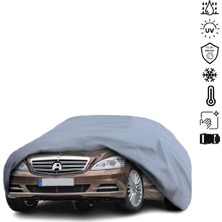 Teksin Mercedes Benz S W221 Short Araba Brandası Miflonlu Su Geçirmez 4 Mevsim Araba Brandası