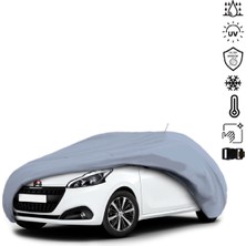 Teksin Peugeot 208 1 (2012-2019) Araba Brandası Miflonlu Su Geçirmez 4 Mevsim Araba Brandası