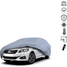 Teksin Peugeot 301 (2012-2017) Araba Brandası Miflonlu Su Geçirmez 4 Mevsim Araba Brandası