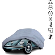 Teksin Volkswagen Beetle Clasic Araba Brandası Miflonlu Su Geçirmez 4 Mevsim Araba Brandası