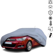 Teksin Citroen C4 (2007-2011) Araba Brandası Miflonlu Su Geçirmez 4 Mevsim Araba Brandası