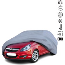 Teksin Opel Corsa D 3-Door (2006-2014) Araba Brandası Miflonlu Su Geçirmez 4 Mevsim Araba Brandası