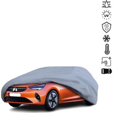 Teksin Opel Corsa E 5-Door (2014-2019) Araba Brandası Miflonlu Su Geçirmez 4 Mevsim Araba Brandası