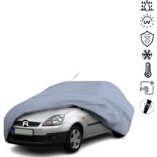 Teksin Ford Fiesta 6 Mk6 (2001-2008) Araba Brandası Miflonlu Su Geçirmez 4 Mevsim Araba Brandası