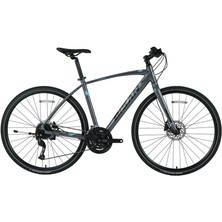 Bisan Trx 8600 Deore Erkek Şehir Bisikleti 50CM Hd 28 Jant 27 Vites Metalik Gri Mavi