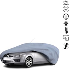 Teksin Ford Focus 2 Hatchback (2005-2010) Araba Brandası Miflonlu Su Geçirmez 4 Mevsim Araba Brandası