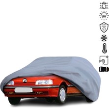 Teksin Renault 21 Hatchback Araba Brandası Miflonlu Su Geçirmez 4 Mevsim Araba Brandası