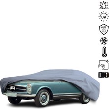 Teksin Mercedes Benz Sl W113 Araba Brandası Miflonlu Su Geçirmez 4 Mevsim Araba Brandası