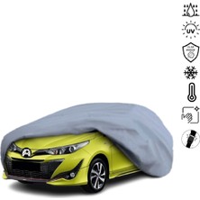 Teksin Toyota Yaris XP150 Sedan Araba Brandası Miflonlu Su Geçirmez 4 Mevsim Araba Brandası