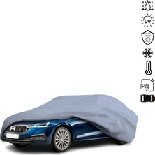 Teksin Skoda Octavia 4 (2019-) Araba Brandası Miflonlu Su Geçirmez 4 Mevsim Araba Brandası