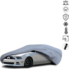Teksin Ford Mustang 5 Araba Brandası Miflonlu Su Geçirmez 4 Mevsim Araba Brandası