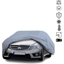 Teksin Mercedes Benz E A207 Cabrio-Coupe Araba Brandası Miflonlu Su Geçirmez 4 Mevsim Araba Brandası