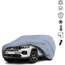 Teksin Jeep Grand Commander (2018-) Araba Brandası Miflonlu Su Geçirmez 4 Mevsim Araba Brandası