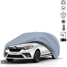 Teksin Renault Symbol 3 (2013-) Araba Brandası Miflonlu Su Geçirmez 4 Mevsim Araba Brandası