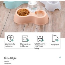 Chinese Manufacturer Pet Çift Kase Otomatik Besleme Plastik Su Çeşmesi Köpek Havzası Çift Kase Kedi Köpek Kase Pet Malzemeleri (Yurt Dışından)