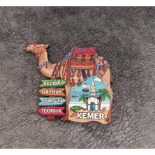 Magnet Deve Bereket Nazar Boncuk Buzdolabı Süsü Ahşap Magnet Mıknatıslı Hediyelik Eşya