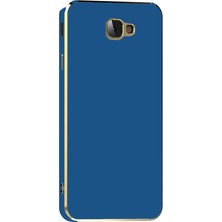 Caseart Samsung Galaxy J7 Prime 2 Kapak Kamera Korumalı Lazer Kesim Lüx Silikon Kılıf - Lacivert