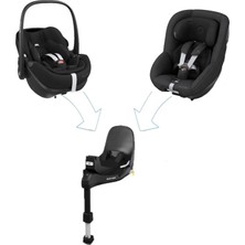 Maxi-Cosi Pebble ve Pearl 360 Dünyanın İlk Kızaklı, Araç Dışına Çıkabilen Dönebilen İsofix Bazalı 0-13 Kg Ana Kucağı ve 0-18 Kg Oto Koltuğu Black