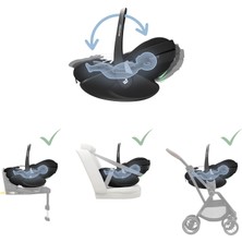 Maxi-Cosi Pebble ve Pearl 360 Dünyanın İlk Kızaklı, Araç Dışına Çıkabilen Dönebilen İsofix Bazalı 0-13 Kg Ana Kucağı ve 0-18 Kg Oto Koltuğu Black