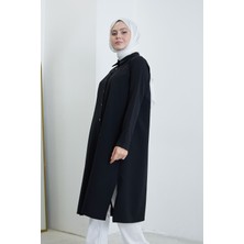 Foremia Dabıl Uzun Tunik-Siyah