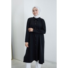 Foremia Dabıl Uzun Tunik-Siyah