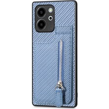 Hongshou Honor 80 Se Için Karbon Fiber Dikey Çevirmeli Fermuarlı Kılıf (Yurt Dışından)