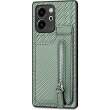 Hongshou Honor 80 Se Için Karbon Fiber Dikey Çevirmeli Fermuarlı Kılıf (Yurt Dışından)