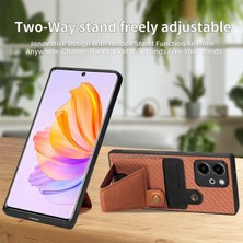 Hongshou Honor 80 Se Için Karbon Fiber Cüzdan Flip Kart Telefon Kılıfı (Yurt Dışından)