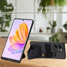 Hongshou Honor 80 Se Için Karbon Fiber Cüzdan Flip Kart Telefon Kılıfı (Yurt Dışından)