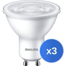 Philips LED Spot 50W GU10 Beyaz Gün Işığı 4000K 3'lü