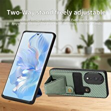 Hongshou Honor 80 Için Karbon Fiber Cüzdan Flip Kart Telefon Kılıfı (Yurt Dışından)