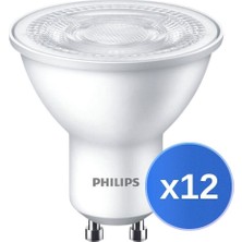 Philips LED Spot 50W GU10 Beyaz Gün Işığı 4000K 12'li