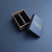 Clays Jewellery Kaplan Gözü Doğal Taş Slim Bileklik, Erkek Bileklik, Kadın Bileklik