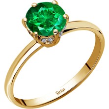 Sirius Pırlanta Pırlanta ve Zümrüt Taşlı Plano Yüzük 0402R0038