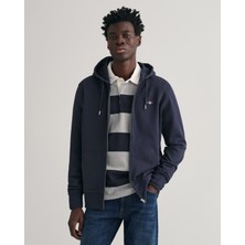 Gant Erkek Lacivert Regular Fit Kapüşonlu  Sweatshirt 2007059.433
