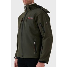 Norway Geographical Rüzgara Dayanıklı Softshell Kapüşonlu Outdoor Mont Erkek Mont Tunar