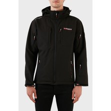 Norway Geographical Rüzgara Dayanıklı Softshell Kapüşonlu Outdoor Mont Erkek Mont Tunar